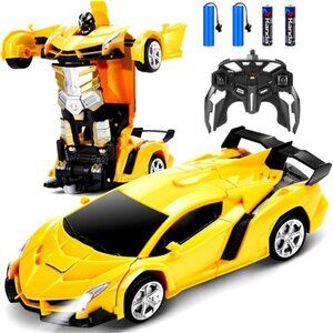 Remote Control Car - Transform Robot RC Cars Contains All Batteries: One-Button